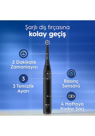 Oral-b İo2 Şarjlı/elektrikli Diş Fırçası, 2'li Set, Siyah & Orman Yeşili, 2 Fırça Başlığı, Seyahat Kabı