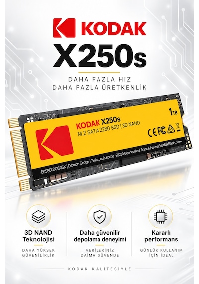 X250s 1tb M.2 Sata 2280 Ssd 520 Mb/s Okuma 500 Mb/s Yazma Hızlı Ssd