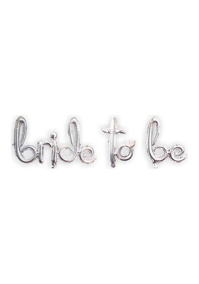 Bride To Be Gümüş Folyo Balon - Nişan Kına Parti Kutlama Seti