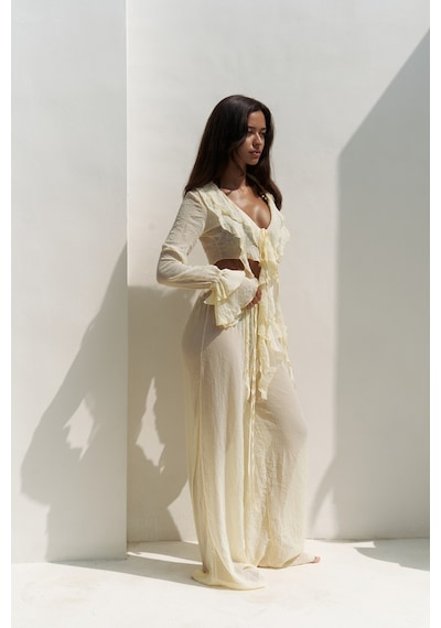 Mai Collection Mai Studios Co. Olivia Sarı Gömlek Pantolon Takım Sarı