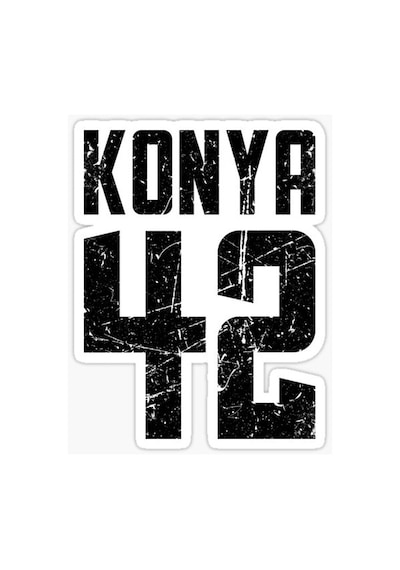 42 KONYA Sticker Yapıştırma Oto Etiket 17cm