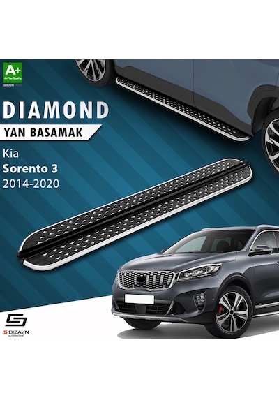 S-dizayn Kia Sorento 3 Diamond Krom Yan Basamak 183 Cm 2014-2020 A+ Kalite