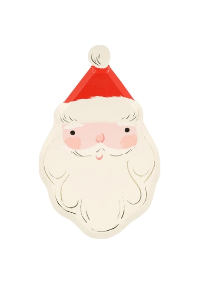 Meri Meri - Jolly Christmas Santa Plates - Noel Baba Tabaklar 8'li