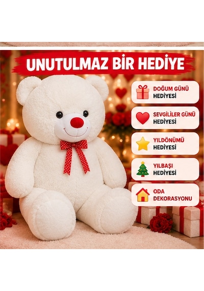 150 Cm Dev Peluş Ayıcık Büyük Boy Sarılmalık Teddy Bear Yumuşak Sevimli Ayı Özel Gün Hediyesi Çok Renkli