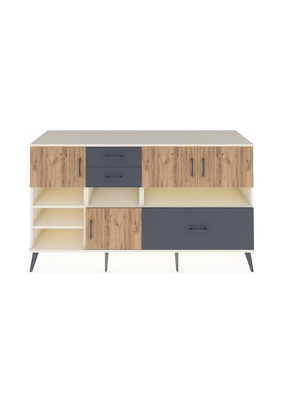 Kronos Konsol 7 Raflı 3 Çekmeceli 4 Kapaklı 176x59x99 Aytaşı-çam/antrasit Atlas Çam/antrasıt - Aytası