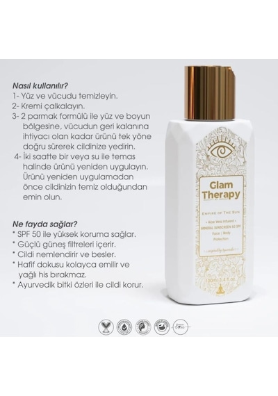 Glam Therapy Solar Embrace Aloe Vera Infused Yüz Ve Vücut Nemlendirici Güneş Kremi 50 Spf 100ml