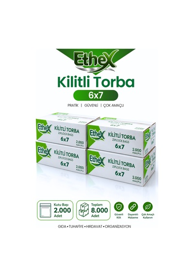 Kırmızı Şeritli Kilitli Torba 6x7 Cm 8000 Adet 4 Kutu - Gıda Uyumlu, Dayanıklı Ve Kullanışlı - 687105955