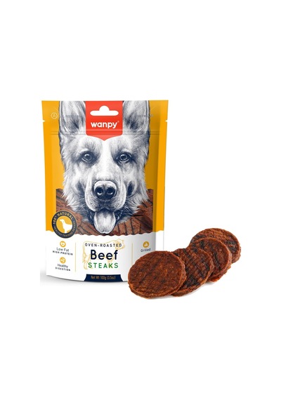 Wanpy Izgara Dana Biftek Köpek Ödülü, 100 Gram