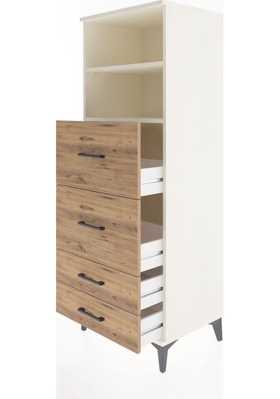 Hyperion Dolap 2 Raflı 4 Çekmeceli 60x44x163 Aytaşı-çam Aytaşı