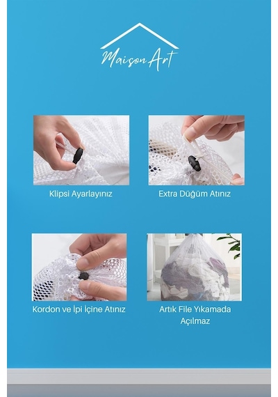 Bbag Çamaşır Yıkama Filesi İpli 35x45 Cm Çorap Perde Filesi