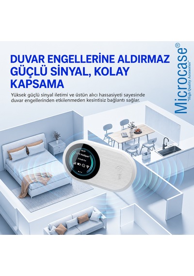 Microcase 4g Lte Taşınabilir Mobil Wifi Modem Sım Kartlı Type-c Şarj Destekli Al5794