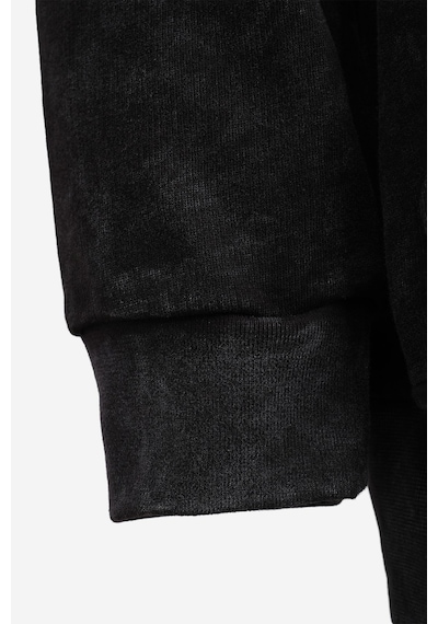 King Of The North Baskılı Kapüşonlu Oversıze Sweat Füme