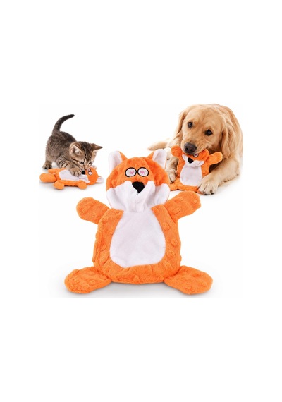 Sogud Kedi Köpek Oyuncağı Sesli Hışırtılı Peluş Tilki, Isırınca S