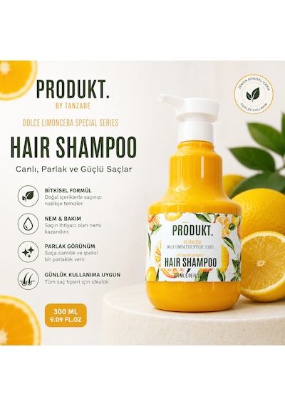 Produkt By Tanzade Dolce Limoncera Canlandırıcı Saç Şampuanı 300 Ml Tüm Saç Tipleri
