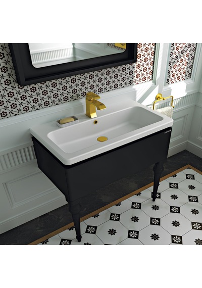 Creavit Avangart Lavabo Banyo Eviye Bataryası 3'lü Set AG1500G-AG2500G-AG8500G Altın