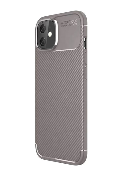 Mey İthalat Apple iPhone Uyumlu  11 Kılıf Auto Focus Karbon Kapak - Gri