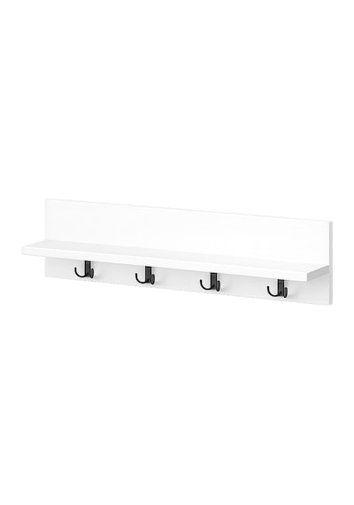 Portmanto Duvar Askılığı Elbise Askılığı Raflı Duvar Askılığı Sirius Beyaz 72 Cm