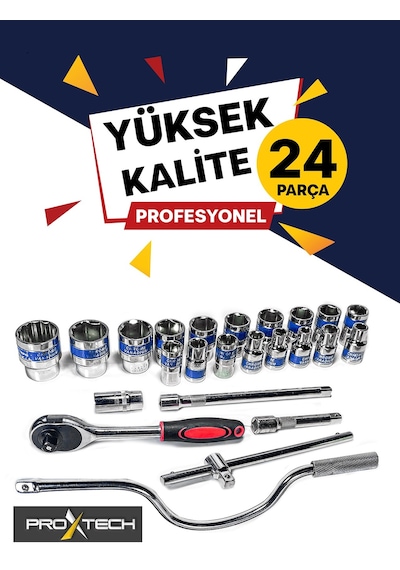 24 adet/takım Cırcır Kollu Aracı Set Oto Mekanik Lokma Set