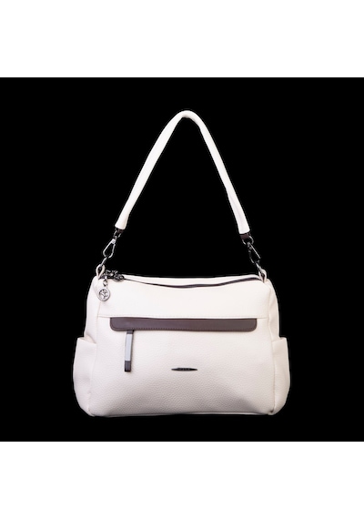 Nas Bag Çok Gözlü Yumuşak Ve Hafif Yapılı Çift Askılı Omuz Ve Çapraz Çanta 30x24 Cm Krem Kahve Lopez