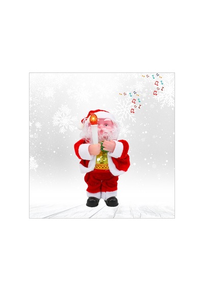 Işıklı Ve Müzikli Noel Baba - 17cm X 9cm