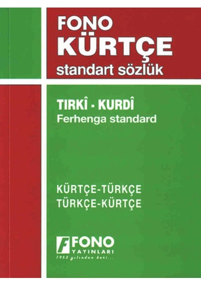 Kürtçe - Türkçe Türkçe - Kürtçe Standart Sözlük- Fono Yayınları