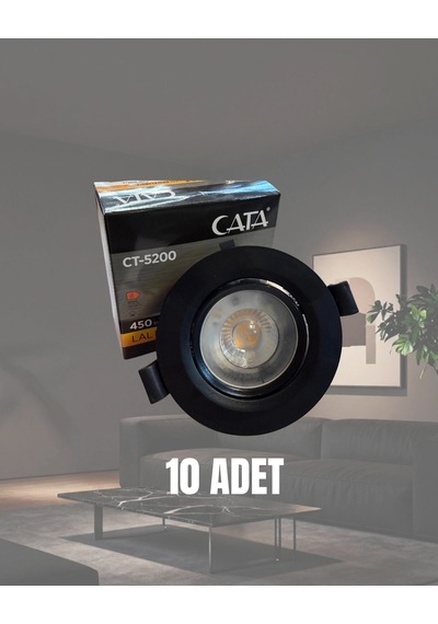 Cata Ct-5200 Lal Led Spot 7w Günışığı - 10 Lu Paket Siyah