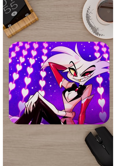 Hazbin Hotel Kaymaz Dikişli Kauçuk Oyuncu Mousepad V3 - 22x18 Gaming Mouse Pad Fare Altlığı