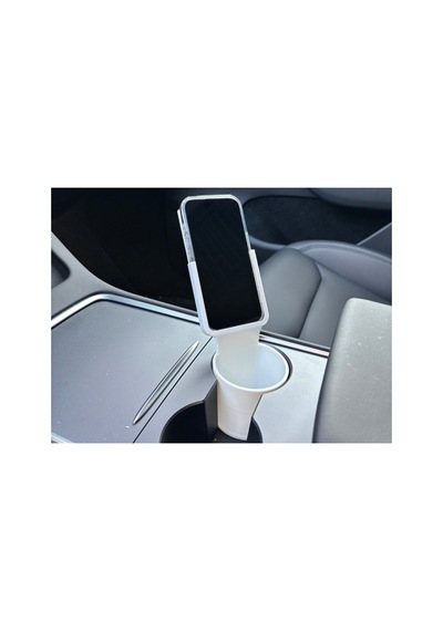 Tesla Model Y Uyumlu İphone 16 Pro Araç İçi Telefon Tutucu - Kılıf İle Uyumlu Özel Tasarım