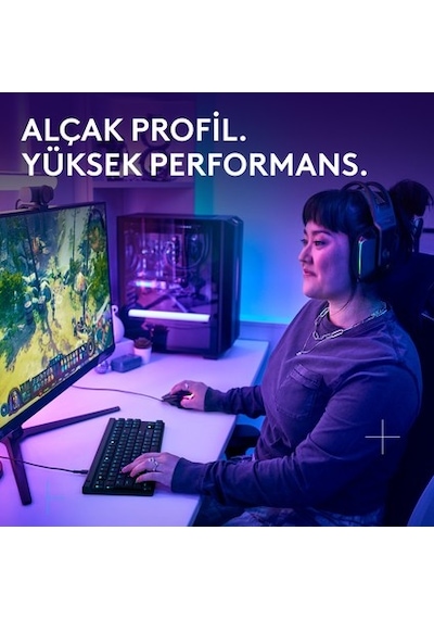 Logitech G515 Tkl Kablolu Düşük Profilli Rgb Aydınlatmalı Ingilizce Oyun Klavyesi, Siyah