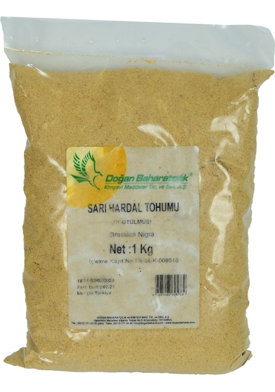 Doğan Baharatçılık Hardal Tohumu Öğütülmüş Doğal Sarı 1000 G Paket