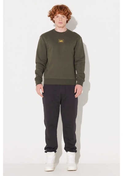 Lee Sıfır Yaka Regular Fit Haki Erkek Sweatshirt L212299801 001
