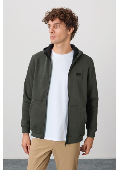 Air Jones Tommy Life Hector Haki Şardonlu Erkek Sweatshirt - 88139 Haki