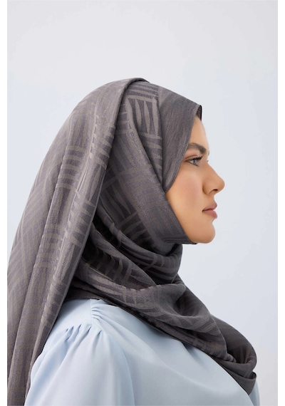 Imannoor İmannoor İman Kare Antrasit Naia Pamuk Şal 70x210 241-3007-034 Antrasit