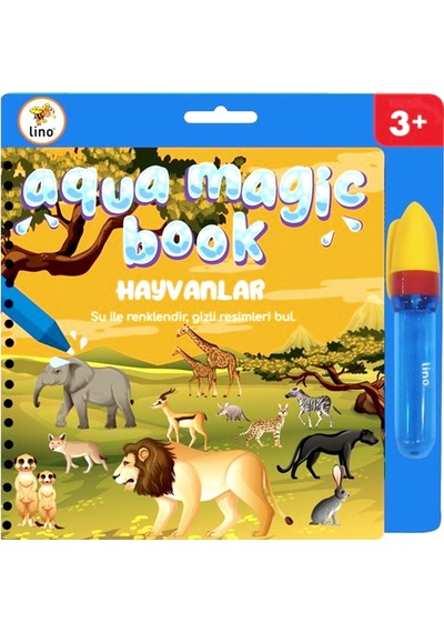 Lino Aqua Magic Book Su İle Boyama Kitabı Hayvanlar Tfl-1008