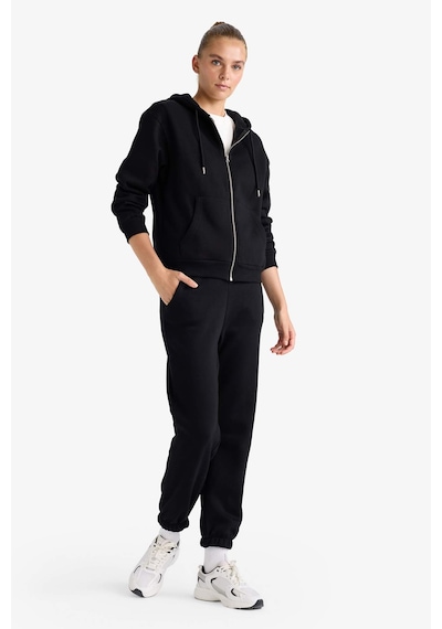 Defacto Basic Düz Cepli Beli Bağcıklı Kalın Jogger Eşofman Altı F9622ax25aubk81 Siyah