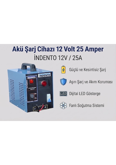 Akü Şarj Cihazı Redresör 12 Volt 25 Amper N11.250 Akü Şarj Cihazı Redresör 12 Volt 25 Amper N11.250