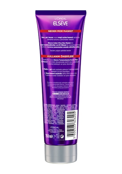 L'oréal Paris Elseve Turunculaşma Karşıtı Renk Düzeltici Mor Maske 150ml