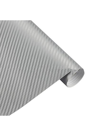 3d Gri Silver Tırtıklı Hava Kanallı Karbon Folyo 152cmx200cm