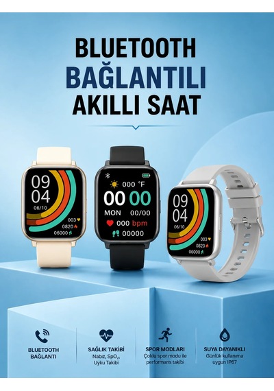 Titreşimli, Takipli, Yeni Nesil Akıllı Saat 400mah Batarya Kapasiteli