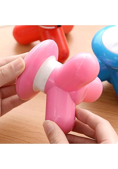 Mini Elektrikli Masaj Aleti Boyun Sırt Bacak Omuz Taşınabilir Üç Ayaklı Masaj Cihazı 9,5 cm