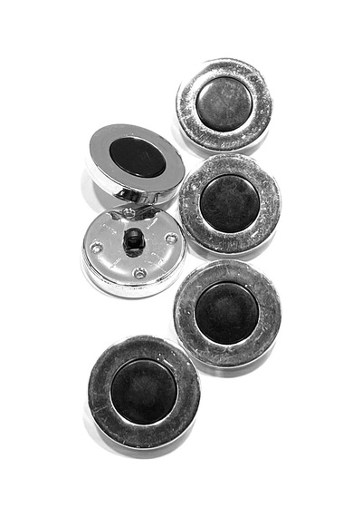 İtalyan Gümüş Çerçeveli / Hırka Ve Yelek Düğmesi / 6'lı Set / 1,8 Cm / Ita22