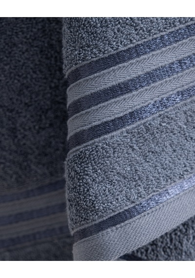 Marnot Bordürü %100 Pamuk Floşlu Yüz Havlusu - Mavi - 50x80 Cm 8684427300145 Çok Renkli