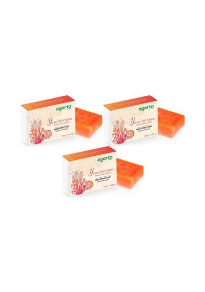 Agarta El Yapımı Doğal Sabun 150gr Yosun Özlü 3 Lü Set Yosun
