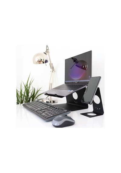 Hansdo Metal Siyah Telefon Standı - Tutucu - Şarj Stand - Sphs1Bl