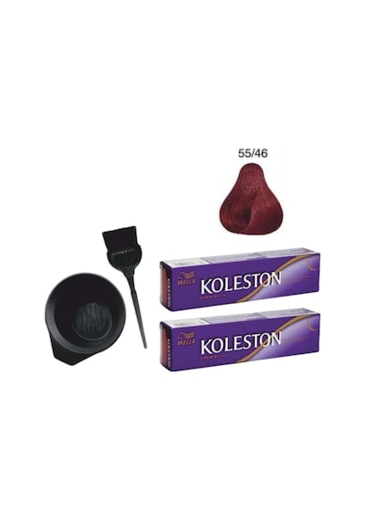 Koleston Saç Boyası 55/46 Kızıl Büyü 50M X2Adet L+Boyama Seti