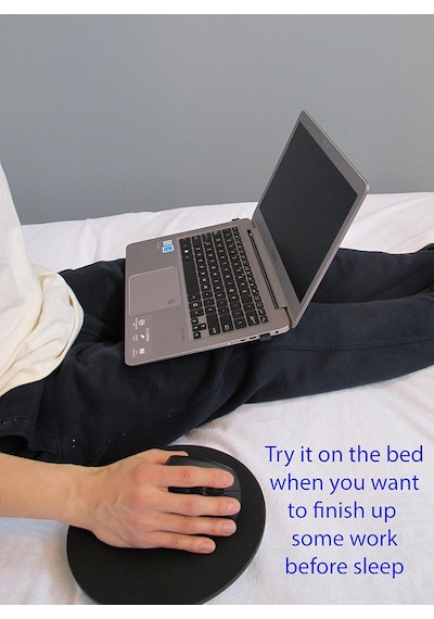 Tr Mojo Beanbag Ergonomik Fare Altlığı - Kanepe, Yatak, Tur, Kanepe Ve Başka Her Yerde İçin Rahat Mouse Pad Siyah