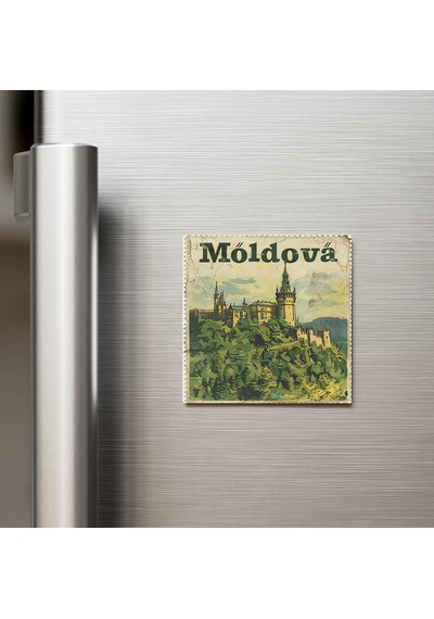 Moldova Moldova - Posta Pulu Temalı Ülke - Baskılı Buzdolap Magneti Kare - 9x9 Cm