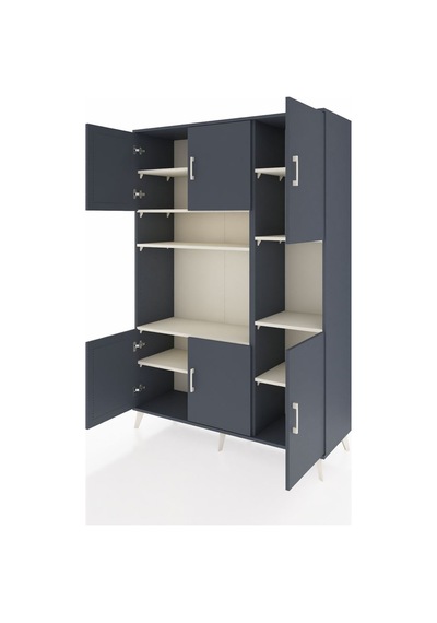 Hyperion Dolap 9 Raflı 6 Kapaklı 132x44x195 Antrasit-antrasit... Antrasit