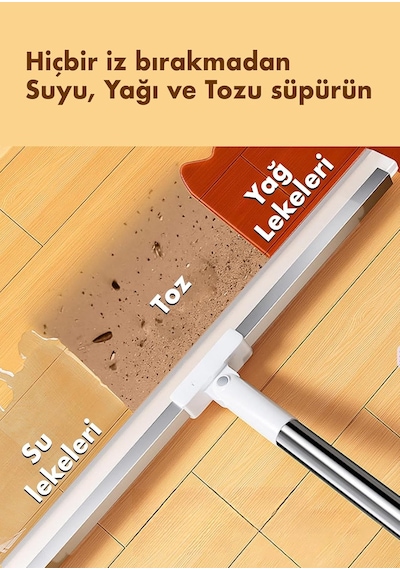 Zemin Sileceği Ve Süpürge Sihirli Çekpas Beyaz