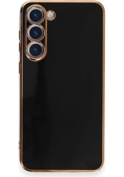 Gld-spt- Newface Samsung Uyumlu Galaxy S23 Plus Kılıf Volet Silikon - Siyah
